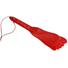 Хлопалка-нога из натуральной кожи, цвет красный, СК-Визит 3034-2, из материала Кожа, длина 34.5 см.
