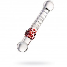 Стеклянный стимулятор с ручкой-шаром, длина 22 см, «Sexus Glass», 912078, цвет Прозрачный, длина 22 см.