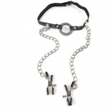      O-Ring Gag Nipple Clamp, PipeDream 384523PD,  3 .