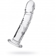 Стеклянный фаллос в виде члена для анальной или вагинальной стимуляции, рабочая длина 18 см, минимальный диаметр 3 см, Sexus Glass 912176, из материала Стекло, цвет Прозрачный, длина 19.5 см.