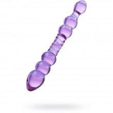 Двусторонний стеклянный фаллос-елочка Sexus-glass, цвет Фиолетовый, длина 22.5 см.