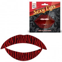 Наклейка-тату для губ «Тигровый красный» от Erotic Fantasy, цвет красный, Ef-lt06