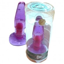 Пробка анальная классическая с вибропулей фиолетовая, бренд SexToy, из материала TPR, цвет Фиолетовый, длина 12 см.