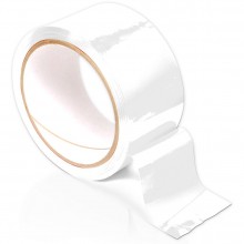 Самоклеющаяся лента для связывания Pleasure Tape белая, из материала Винил, коллекция Fetish Fantasy Series, цвет Белый, 9 м.