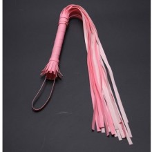 Гладкая плеть-флогер из искусственной кожи, длина 65 см, цвет розовый, СК-Визит 5017-4, из материала Искусственная кожа, длина 65 см.