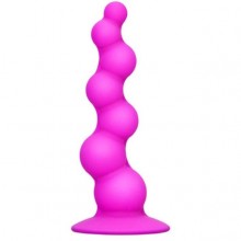 Baile «Booty Passion» анальная елочка с присоской, BI-014158, из материала Силикон, цвет Розовый, длина 12 см.