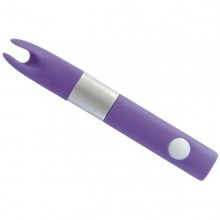 Вибратор клиторальный 7 режимов вибрации, фиолетовый, бренд Qvibry, длина 12 см.