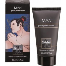 Hot «Penis Power Cream» стимулирующий крем для мужчин «Самурай», объем 50 мл, 66081, коллекция Shiatsu, цвет Черный, 50 мл.