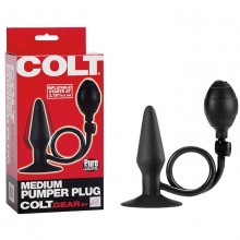 California Exotic «Medium Pumper Plug Colt» силиконовая надувная анальная пробка, бренд CalExotics, коллекция Colt Gear Collection, цвет Черный, длина 9.5 см.