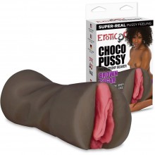 Вагина-мастурбатор Choco Pussy, бренд Hustler Toys, из материала TPR, цвет Шоколадный, длина 13 см.
