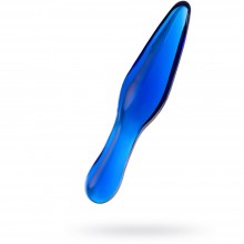 Анальная втулка, 18 см, бренд Sexus Glass, цвет Синий, длина 18 см.