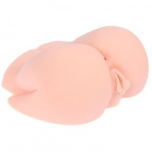 Мастурбатор вагина и анус полуторс для мужчин «Juliana», цвет телесный, Kokos M01-002-02, из материала TPE, длина 24 см.