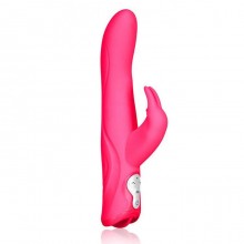 Хай-тек вибратор для точки G, премиум качества, Hustler Toys «G-Spot Rabbit», цвет розовый, HT-R3, из материала Силикон, длина 25 см.