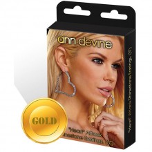 Ann Devine «Hearth Attack Earrings» золотистые серьги-сердца из кристаллов, цвет Золотой