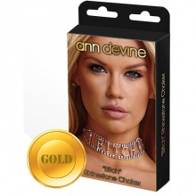 Ann Devine «Bitch Rhinestone Choker» - золотистый ошейник, из материала Металл, цвет Золотой