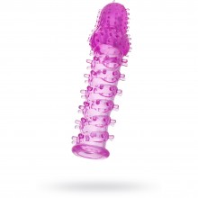 Насадка на пенис с ворсинками «TOYFA Sleeve», материал тпе, 888006-4, цвет Фиолетовый, длина 13.5 см.