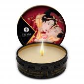 Shunga «Mini Massage Candle Sparkling Strawberry Wine» массажная арома-свеча «Клубничное вино» 30 мл, из материала Масло, 30 мл.