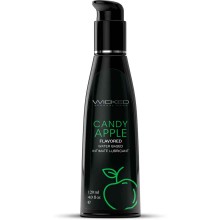 Wicked Aqua Candy Apple смазка для секса со вкусом сахарного яблока, 90404, цвет Прозрачный, 120 мл.