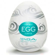 Tenga Egg «Surfer» №12 мастурбатор-яйцо, из материала TPE, цвет Белый, длина 7 см.