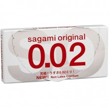 Японские полиуретановые ультратонкие презервативы Sagami «Original 0.02», упаковка 2 шт, 143141, длина 19 см.