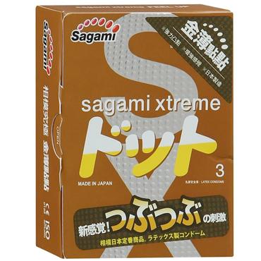 Sagami «Xtreme Feel UP» презервативы усиливающие ощущения 3 шт., длина 19 см.