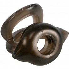 Эрекционное кольцо с подхватом мошонки «Penis Hodenringe», Bad Kitty 5215400000, цвет Черный, диаметр 1.83 см.
