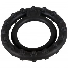 Кольцо для пениса «Steely Cockring», из материала Силикон, цвет Черный, диаметр 2.43 см.