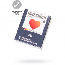 Masculan «Classic XXL Type 4» презервативы увеличенного размера 3 шт., из материала Латекс, цвет Зеленый, длина 19 см.