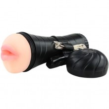 Baile мастурбатор-ротик в колбе «Pink Mouth Vibrating», цвет Телесный, длина 19 см.