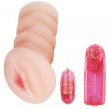 Супер мягкая мастурбатор-вагина «Сладкая Акими» с вибрацией, Baile BM-009132, из материала TPE, длина 13 см.