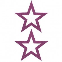 Пестисы открытые «Звезда», цвет фиолетовый, Ouch SH-OUNS012PUR, из материала Полиэстер, коллекция Ouch!