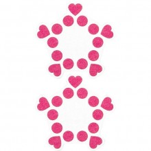 Пестисы открытые «Круги и сердца», цвет розовый, Ouch SH-OUNS015PNK, бренд Shots Media, из материала Полиэстер