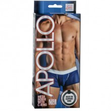 Мужские трусы-боксеры Apollo «Mesh Boxer with C-Ring», цвет синий, размер L/XL, California Exotic 4205-15BXSE, бренд CalExotics