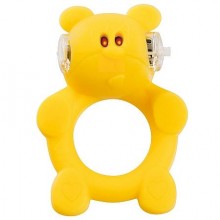 Виброкольцо на член «Brutal Bear», Shots Media SH-SLI008, из материала Силикон, коллекция S-Line, цвет Желтый, диаметр 2.2 см.