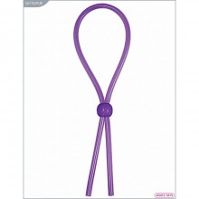 Утягивающее лассо для члена «Erection Booster Purple», цвет фиолетовый, Shots Toys SH-SHT155PUR, длина 26 см.