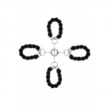 Комплект для бандажа: наручники и оковы на ноги «Hand & Legcuffs», Shots Media SH-OULUX002, диаметр 2 см.