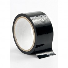 Лента для связывания «Bondage Tape Black», Ouch SH-OUBT001BLK, бренд Shots Media, из материала ПВХ, коллекция Ouch!, 2 м.