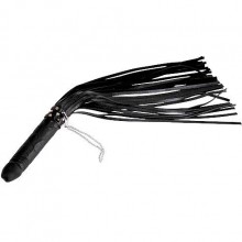 Плеть-ракета черная, с рукоятью из латекса, с хвостами из кожи, общей длиной 65 см 3012-1, бренд СК-Визит, цвет Черный, длина 65 см.