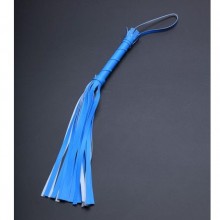 Гладкая плеть-флоггер с жесткой рукоятью от компании СК-Визит, цвет голубой, 5018-5, из материала Искусственная кожа, длина 40 см.