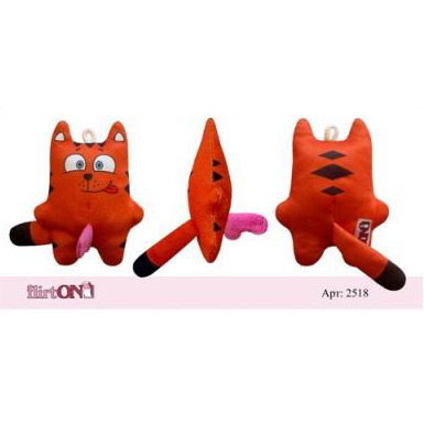 Секс прикол-брелок «Рыжий кот», ФлиртОн 2518, цвет Оранжевый