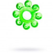 Гелевое эрекционное кольцо, цвет зеленый, ToyFa 818001-7, длина 1.8 см.