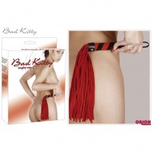 BDSM Плетка красная Bad Kitty «Peitsche», цвет красный, бренд Orion, из материала Замша, длина 38 см.