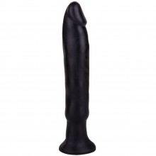 Простой анальный фаллоимитатор, цвет черный, бренд Джага-Джага, из материала TPE, длина 14 см.