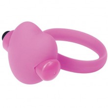 Эрекционное виброкольцо «Heart Beat Cock Ring», цвет розовый Toyz4lovers T4L-801787, из материала Силикон, диаметр 3 см.