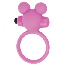 Эрекционное виброкольцо «Teddy Cockring», цвет розовый, Toyz4lovers T4L-801785, из материала Силикон, диаметр 3 см.