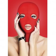 Маска на лицо с отверстиями для глаз и рта «Subversion Red», Ouch SH-OU034RED, бренд Shots Media, из материала Спандекс
