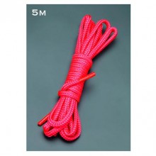 Веревка для связывания в БДСМ играх, длина 5 метров, цвет красный, СК-Визит 5070-2, из материала Ткань, 5 м.