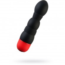 Интимный мини-вибратор, 10 режимов вибрации, цвет черный, серия ToyFa Black & Red, 901333-5, из материала Силикон, коллекция Black & Red, длина 11.4 см.