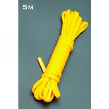 Веревка для связывания в БДСМ играх, длина 5 метров, цвет желтый, СК-Визит 5070-9, из материала Ткань, 5 м.