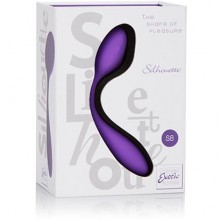 Перезаряжаемый гибкий вибратор для двойной стимуляции «Silhouette S8», цвет фиолетовый, California Exotic SE-4590-35-3, бренд CalExotics, из материала Силикон, длина 16 см.